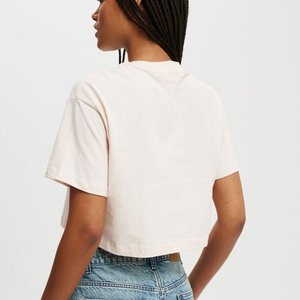 Camiseta corta informal de verano para mujer, camiseta lisa de manga corta, camiseta personalizada de alta calidad, camiseta holgada para damas - Product Image 3