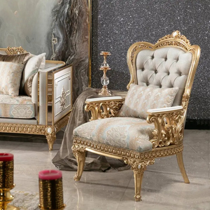 Ensemble de canapés sectionnels de salon en bois de mahogany massif, sculptés à la main, capitonnés, confortables, meubles de luxe faits à la main - Product Image 6