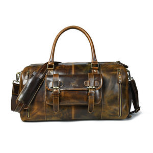 Bolsa de Viaje de Cuero Genuino de Gran Capacidad con Logotipo Personalizado, Nuevo Estilo, al Mejor Precio - Product Image 1