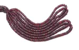 Cuentas facetadas de rubí AAA de 5-7 mm, cuentas de corindón rubí con corte en forma de rueda y neumático, cuentas de piedras preciosas de 16 pulgadas para fabricación de joyas, venta al por mayor a granel - Product Image 5