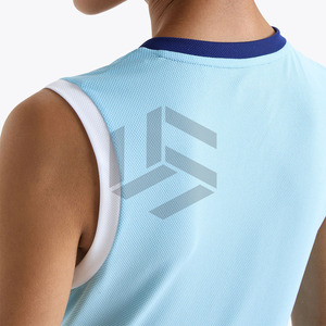 Uniforme Deportivo de Tenis sin Mangas con Estampado Frontal Personalizado al por Mayor, Shorts de Spandex/Poliéster para Mujer, Absorbentes de Humedad - Product Image 6