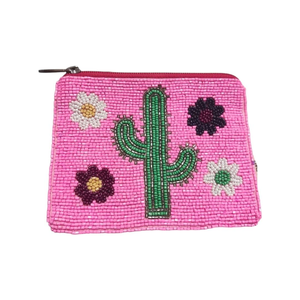 Handmade Beaded Coin <b>Purse</b> with Detachable Ring for Gameday <b>Money</b> Storage and Cards - Product Image 4