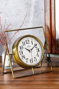 Horloge murale silencieuse moderne en métal et quartz, décorative, noir et or, anniversaire, contemporaine, minimaliste, sonnerie horaire - Product Image 3