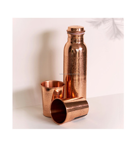 ขวดน้ำทองแดงเป็นมิตรกับสิ่งแวดล้อมพร้อมฝาปราศจากสาร BPA และคุณสมบัติในการรักษาอายุรเวท - Product Image 3