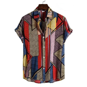 Chemises hawaïennes pour hommes à manches courtes, col boutonné, imprimé tropical palmier, en sergé 100 % polyester, idéales pour les vacances - Product Image 6