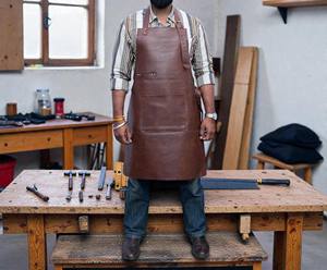 Delantal de Joyero de Cuero Auténtico, Resistente a Olores, para Protección de Piezas Pequeñas en Trabajos de Banco, Equipo Profesional para Estudio de Artesanía - Product Image 2