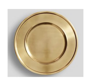 Metal Charger Plate Matt Gold Wedding Event Catering <b>Service</b> Dining Table Setting Metal Brass Decorative Dinner Base - Product Image 3