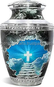 Vente chaude de haute qualité belle conception en laiton adulte urnes de crémation pour les cendres urnes faites à la main urnes funéraires - Product Image 6