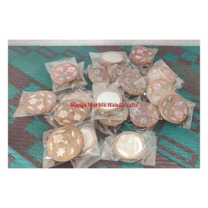 Nouveau fournisseur indien incrustation de nacre supérieure travail coquille de mer miroir floral avec forme ronde pour article de cadeau d'affaires de Festival - Product Image 2