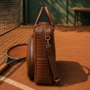 Bolsa deportiva de cuero resistente para palas de pickleball, ideal para jugadores que buscan elegancia y funcionalidad a un precio razonable. - Product Image 3