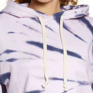 Sudadera con capucha y logo, diseño de manga larga con bolsillo canguro, tela suave de bajo costo, estilo tie-dye, corte holgado. - Product Image 4