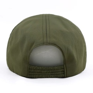 Gorra de Béisbol Unisex Verde Oliva de 6 Paneles, Color Sólido, Ajustable, Transpirable, Impermeable, de Sarga, para Adultos, Uso Casual - Product Image 2