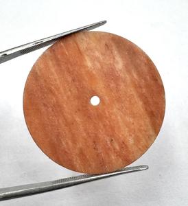 Esfera de reloj de jaspe rojo de 28,5 mm, pulida por un lado, con grosor de 0,7 mm y orificio central de 2 mm - Product Image 2