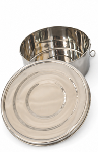 Stainless Steel <b>Round</b> Food Container 18cm Diameter Airtight Leak Proof Single Compartment Tiffin <b>Box</b> - Product Image 3