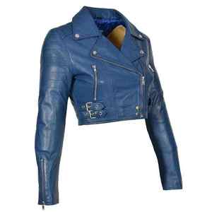 Winter Women's Genuine Leather <b>Biker</b> <b>Jacket</b> High Quality Customized Color & Design Raw Processing - Product Image 2