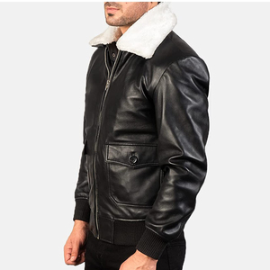 Chaquetas de cuero para hombre, chaqueta de invierno de color sólido, chaqueta de cuero informal simple y popular para venta en línea a bajo precio. - Product Image 3