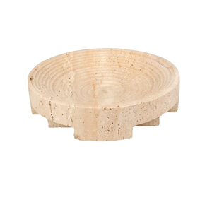 Plateau en travertin naturel moderne, élégant décor en pierre naturelle pour salon, centre de table de mariage et cadeau de pendaison de crémaillère - Product Image 3
