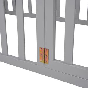 Letto a giorno in legno grigio a una piazza e mezza con recinzione per bambini - Codice prodotto precedente WF289661AAE - Product Image 6