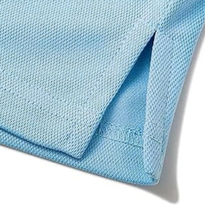 Men's Sky <b>Blue</b> Quarter Zip Tipped Collar <b>Polo</b> Slit Hem Short Sleeve Casual Business Golf Breathable <b>Polo</b> T-<b>Shirt</b> - Product Image 5