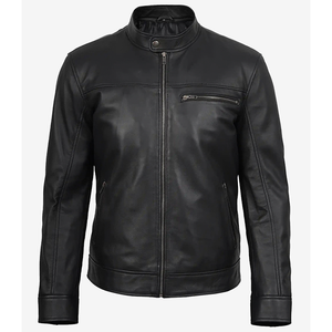 Veste en cuir de vachette noir sur mesure très demandée pour hommes, modèle OEM 2026, 100 % haute qualité, faible MOQ, vestes chauffantes tendance pour l'hiver - Product Image 4