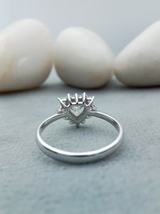 Bague de fiançailles et de mariage fantaisie personnalisée en or massif 14 carats avec diamant solitaire en forme de cœur 2 carats VVS/VS EF, certifiée IGI, tendance - Product Image 4