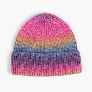 2026 Digital Printing Tie-dye Letter Pattern Knitted <b>Beanie</b> Hat for Unisex Travel Slouchy Stripe <b>Wool</b> <b>Beanie</b> Hat for Adult - Product Image 5