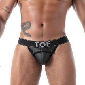 Jockstrap Deportivo de Neopreno Negro para Hombre, Ropa Interior Fetiche para Club, con Soporte - Product Image 1