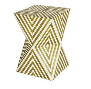 Mesa de Cajones con Incrustaciones de Hueso de ILAHI, con Base de Latón, Diseño Moderno, Detalles de Ágata, Almacenamiento de Tres Niveles, Mueble Portátil para el Hogar - Product Image 6