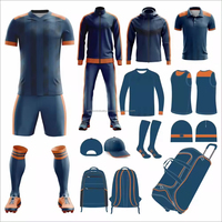 Conjuntos de fútbol de alta calidad personalizados al por mayor, uniformes de fútbol cómodos y duraderos con diseño de logotipo personalizado