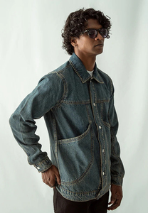 Nuevos Diseños de Chaqueta Vaquera Personalizada para Hombre, Estilo Casual, Chaqueta Vaquera de Color Sólido a la Moda, Servicio OEM - Product Image 3