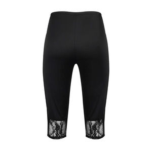 Women's <b>High</b> <b>Waist</b> Full Length <b>Leggings</b> Solid <b>Black</b> Knitted Spandex Nylon Stretch Sporty All Seasons - Product Image 3