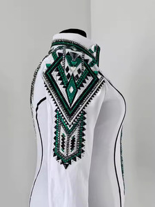 Camisa Profesional para Exhibición Ecuestre Occidental para Mujer, Ropa para Competencia de Rodeo y Equitación - Product Image 4