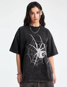 T-shirt Homme Personnalisé en Coton Épais Coupe Boxy Épaules Tombantes Manches Courtes Coupe Ample T-shirt Court Épais - Product Image 3