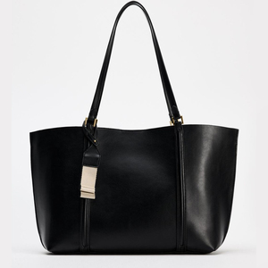 Brown Genuine Leather <b>Work</b> <b>Tote</b> <b>Bag</b> Solid Color Open Top Minimalist Style for Daily Use Leather <b>Work</b> <b>Tote</b> <b>Bag</b> - Product Image 6