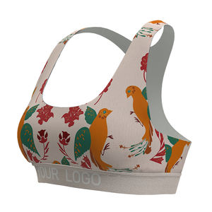 Sujetador deportivo de yoga de secado rápido para mujer, personalizado al por mayor, con diseño de retorcido frontal y efecto push-up, para gimnasio y fitness, con sublimación. - Product Image 3