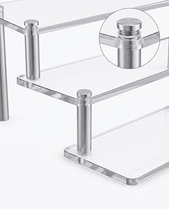 Nuevos Exhibidores Acrílicos Transparentes de 3 Niveles, Personalizados de Fábrica, Estilo Moderno para Hogar, Oficina, Supermercado y Panadería - Product Image 4