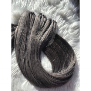 ผมคน100% สีเทาหม่นสำหรับผู้หญิงผิวดำผมแท้แบบหลวม - Product Image 5