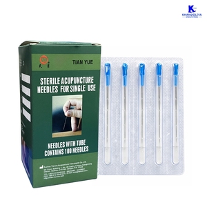 Aiguilles d'acupuncture K-Star KJW75 avec tube de guidage, paquet de 100 pièces, aiguilles jetables stériles 0,25x75mm - Product Image 3