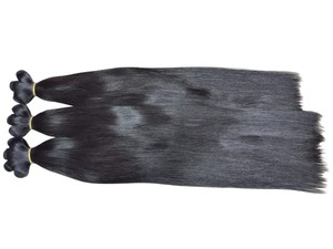 ผมต่อแบบเส้นตรงจากอินเดีย แบบเวอร์จิ้นแฮร์ สีดำ ปลายผมเต็มเส้น - Product Image 2