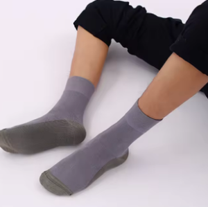 <b>Diabetic</b> Super Stretch Cycling <b>Men's</b> Bamboo Fiber Anti-bacterial Breathable Eco-Friendly Disposable Crew <b>Socks</b> Business <b>Socks</b> - Product Image 5