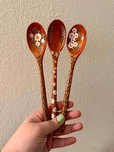 Cuillère à thé en bois lisse et polie, cuillère doseuse en bois naturel pour café et sucre, accessoire de cuisine écologique - Product Image 3