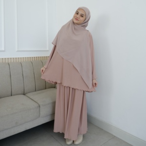 ชุดกระโปรงจีบผ้าชีฟองแขนยาวระบายอากาศได้ดีสไตล์ Melayu - Product Image 4