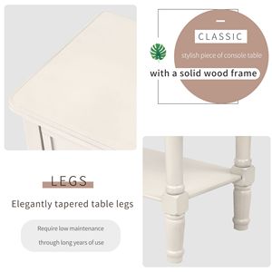 Consolle stretta con tre cassetti portaoggetti e ripiano inferiore, tavolino sottile da divano - Product Image 6
