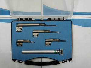 Laringoscopio de Fibra Óptica de Alta Calidad Miller, Juego de 4 Hojas, Equipo de Diagnóstico Veterinario, Certificado CE, Acero Inoxidable, Eléctrico - Product Image 4