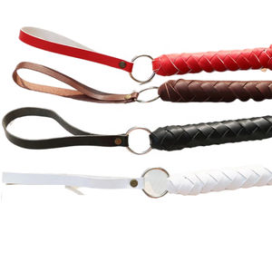 Fouets d'équitation en cuir de vache 70/80/100 CM, fouet antidérapant pour courses de chevaux, équipement équestre - Product Image 3