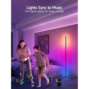 Lampada d'ambiente angolare a LED RGB, 16 milioni di colori, controllo remoto tramite app intelligente, sincronizzazione musicale con lampada da terra - Product Image 3