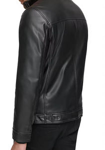 Wholesale Winter <b>Quilted</b> Men Leather Jacket | Breathable Biker Rider Jacket with Zipper | Custom OEM Leather Jackets - Product Image 3