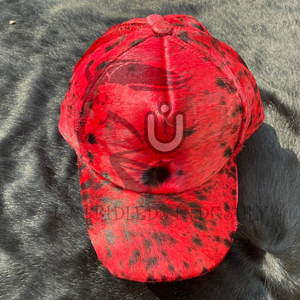 Gorra de Cuero Genuino con Pelo de Vaca, Color Rojo Teñido, Nueva Colección 2026, para Hombre y Mujer - Product Image 2