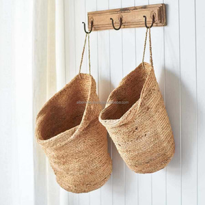 Direct Factory Sale Handmade 1psc Jute Hanging <b>Basket</b> Beautiful Wall Decor and Storage Solution - Product Image 4