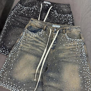 Pantalones Cortos de Mezclilla Desgastados de Cintura Media para Hombre TITAN TREAD WEAR con Bolsillos, Impermeables y Ecológicos, Ropa Casual de Verano - Product Image 2
